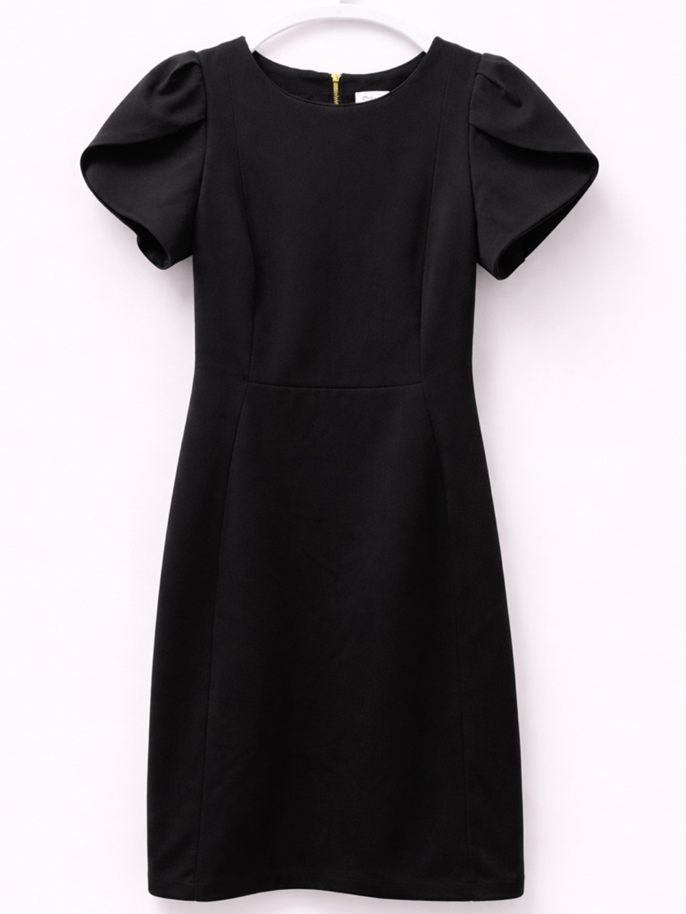 Calvin Klein Black Mini Dress with Puff Sleeves